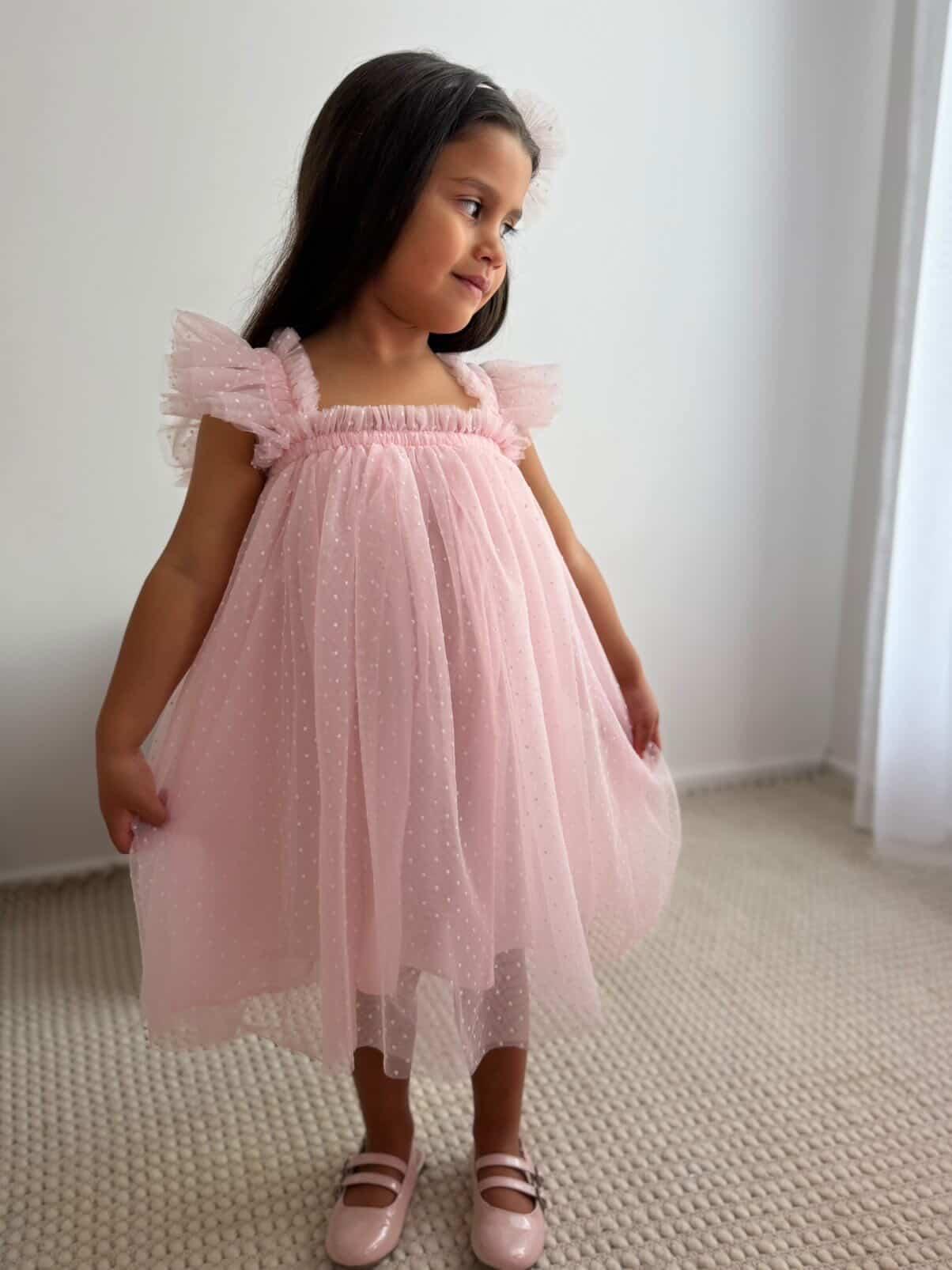Swiss Dot Tutu Dress - Pink