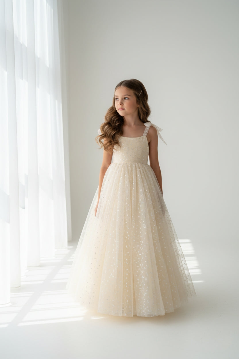 Boho Dreams Weiß/Beige Kleid - Auf Bestellung