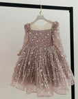 Lola Knee Length Luxe Dress - Lilac (Made to order) MK002