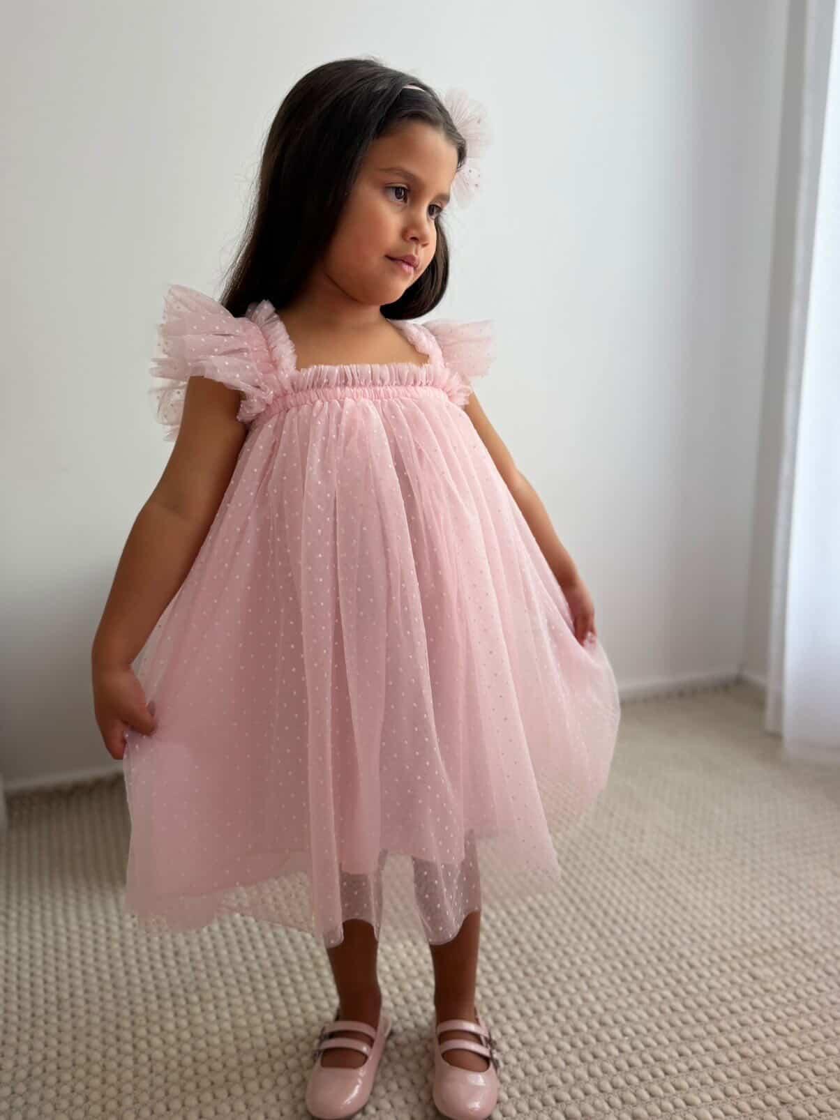 Swiss Dot Tutu Dress - Pink