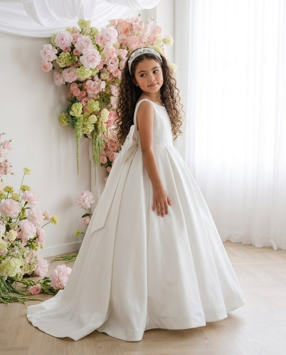 Sophia Mikado Flower Girl Dress MIK & ME Exclusive (Made to order) MK003