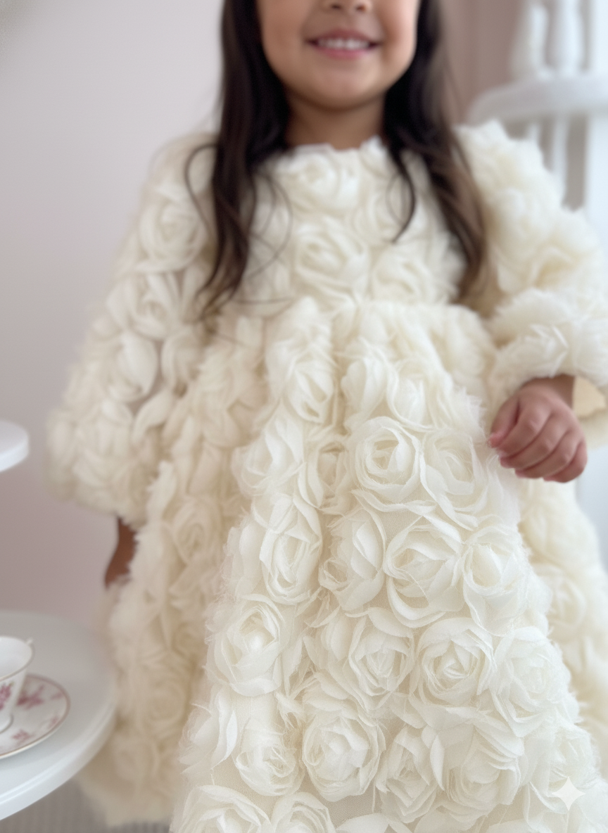 Rose Dress - Ivory (Made to order) MK033