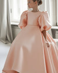 Beatrice Floor Length Special Occasion Satin Girls Dress (Made to order)