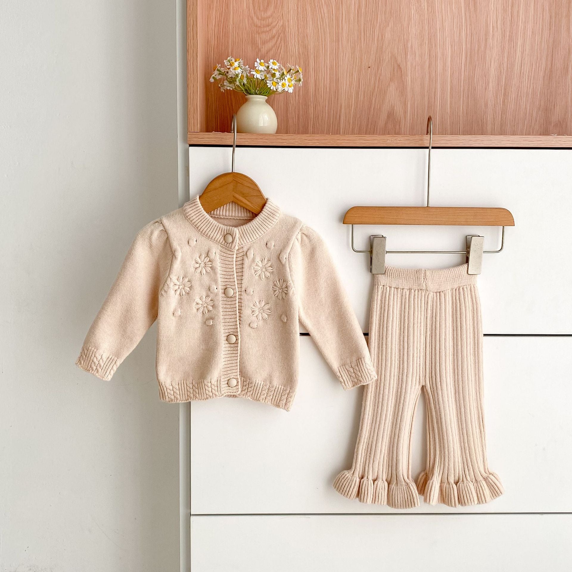 Girls Knit Cardigan & Knit Pants