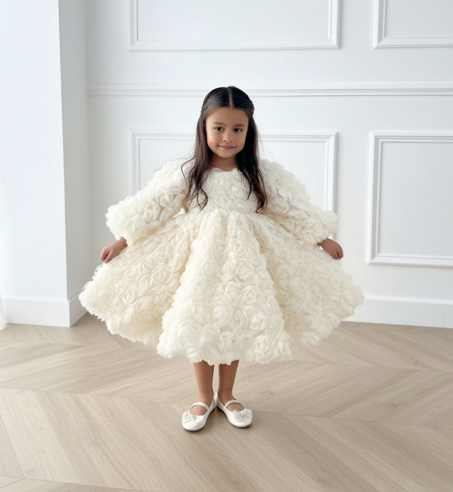 Rose Dress - Ivory (Made to order) MK033