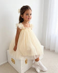 Swiss Dot Tutu Dress - Yellow