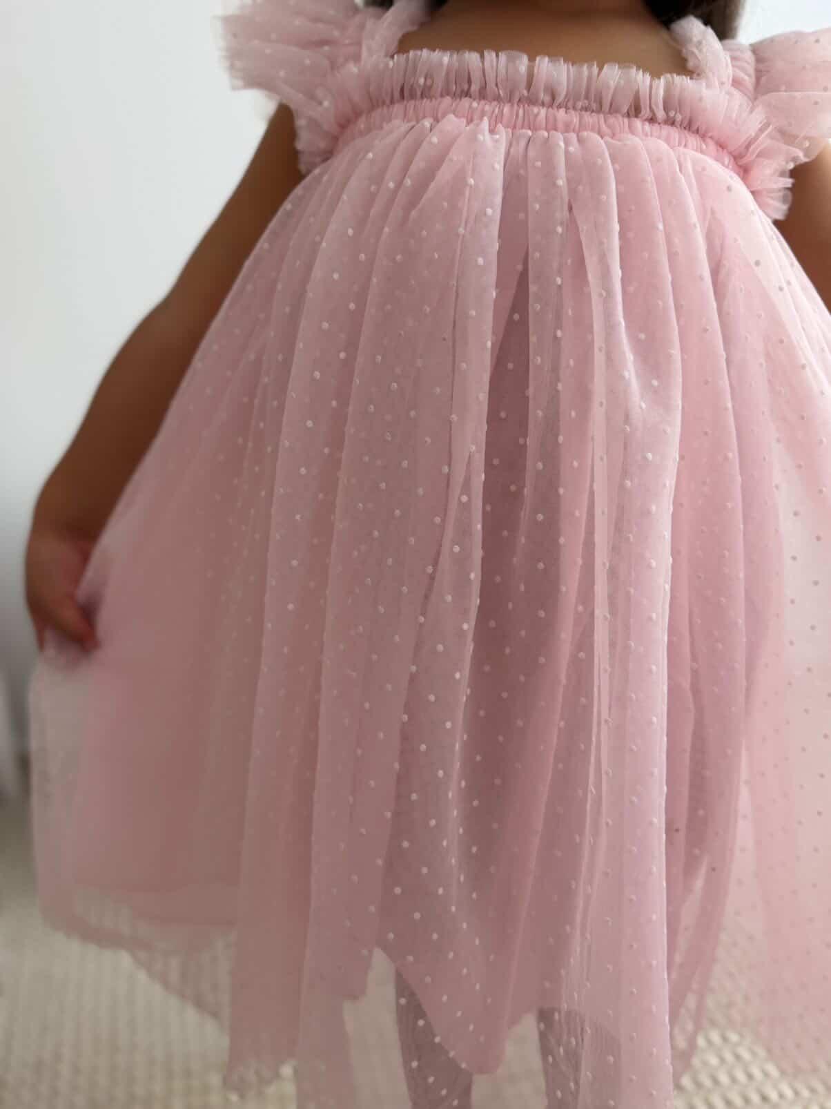 Swiss Dot Tutu Dress - Pink