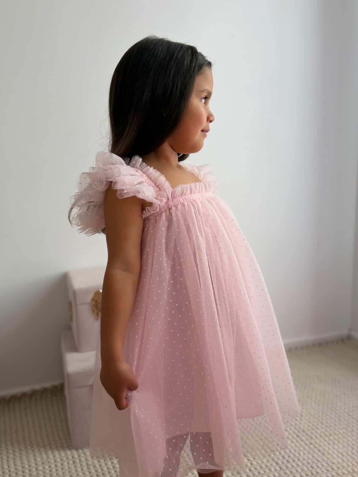 Swiss Dot Tutu Dress - Pink