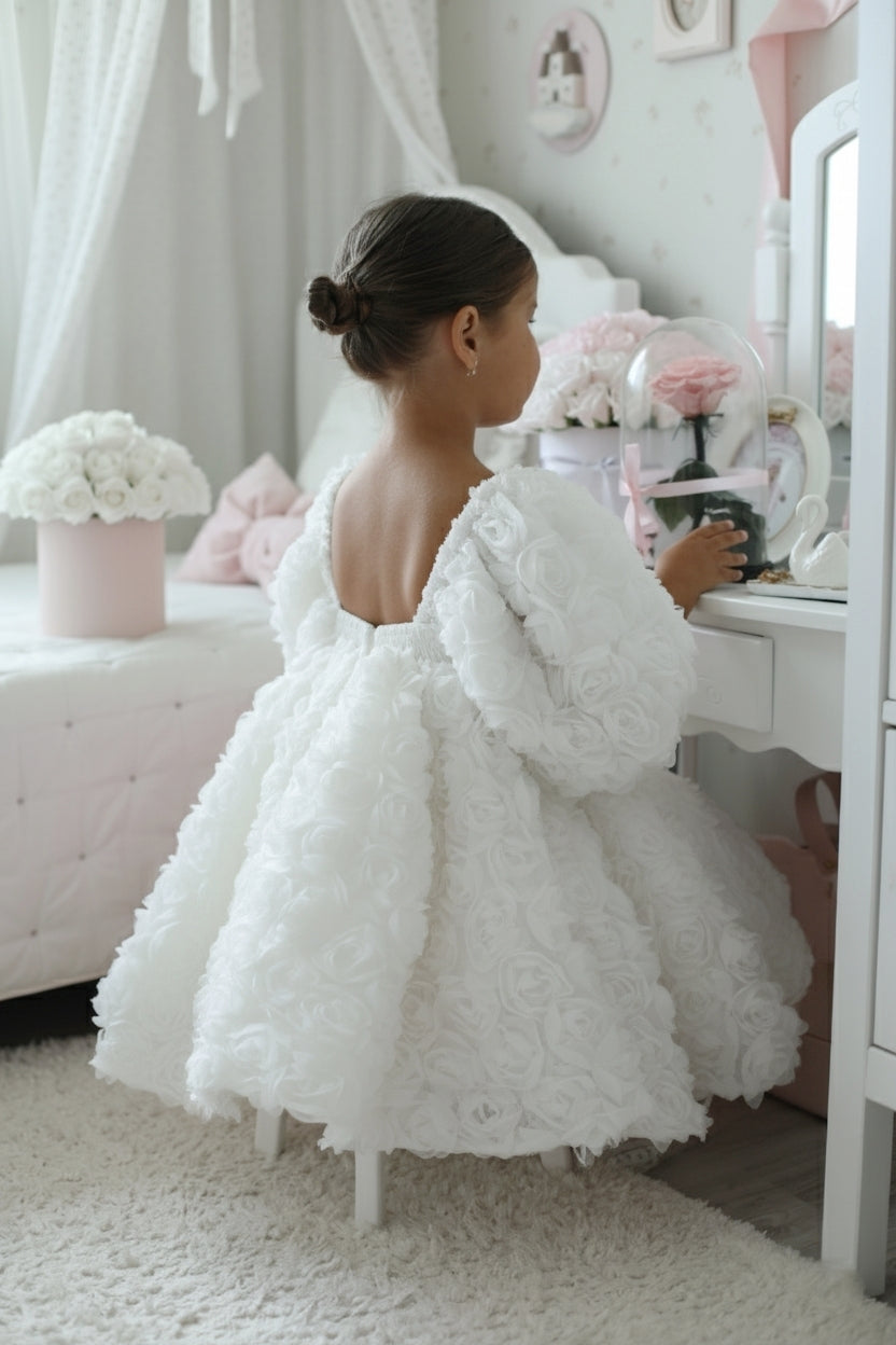 Rose Dress - White (Made to order)