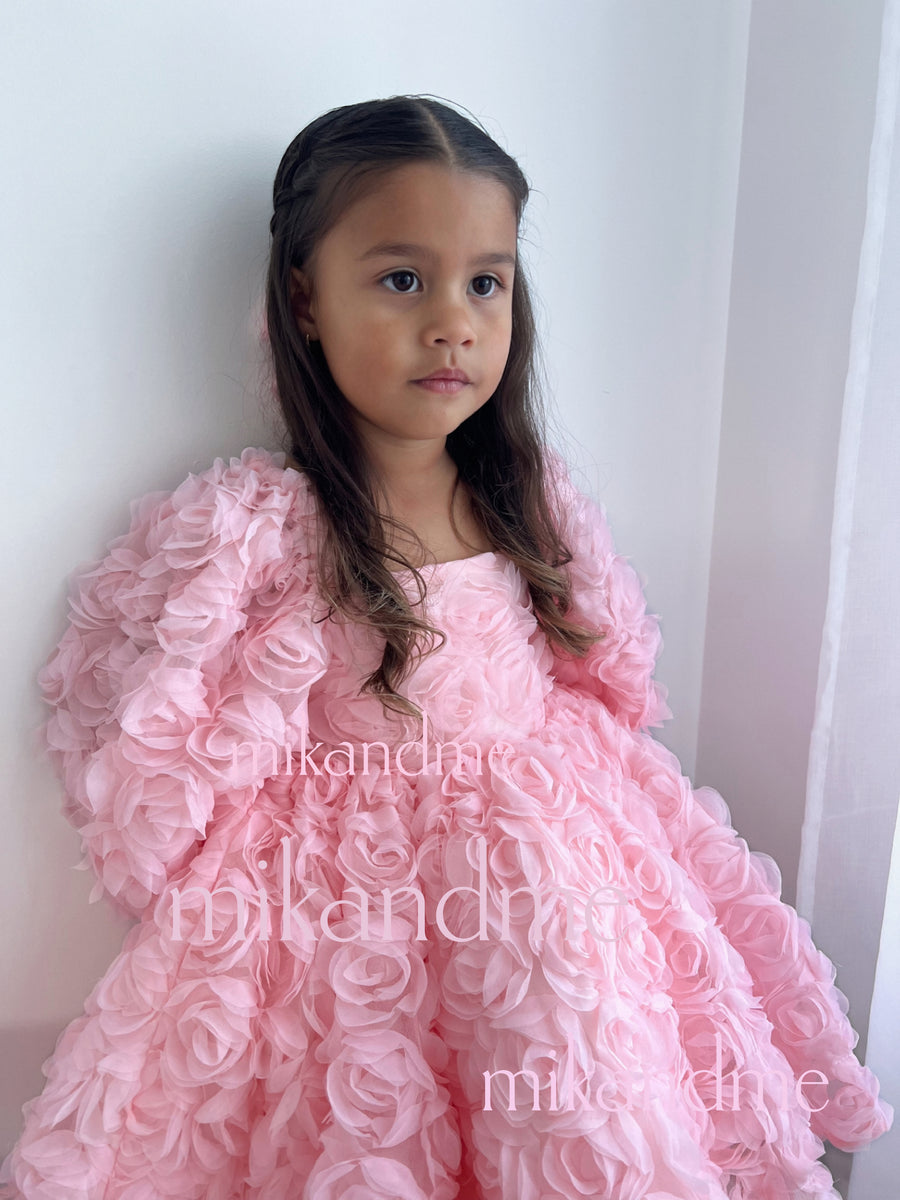 Rose Dress & Hair Bow - MIK & Me Exclusive (Made to order) 🩷