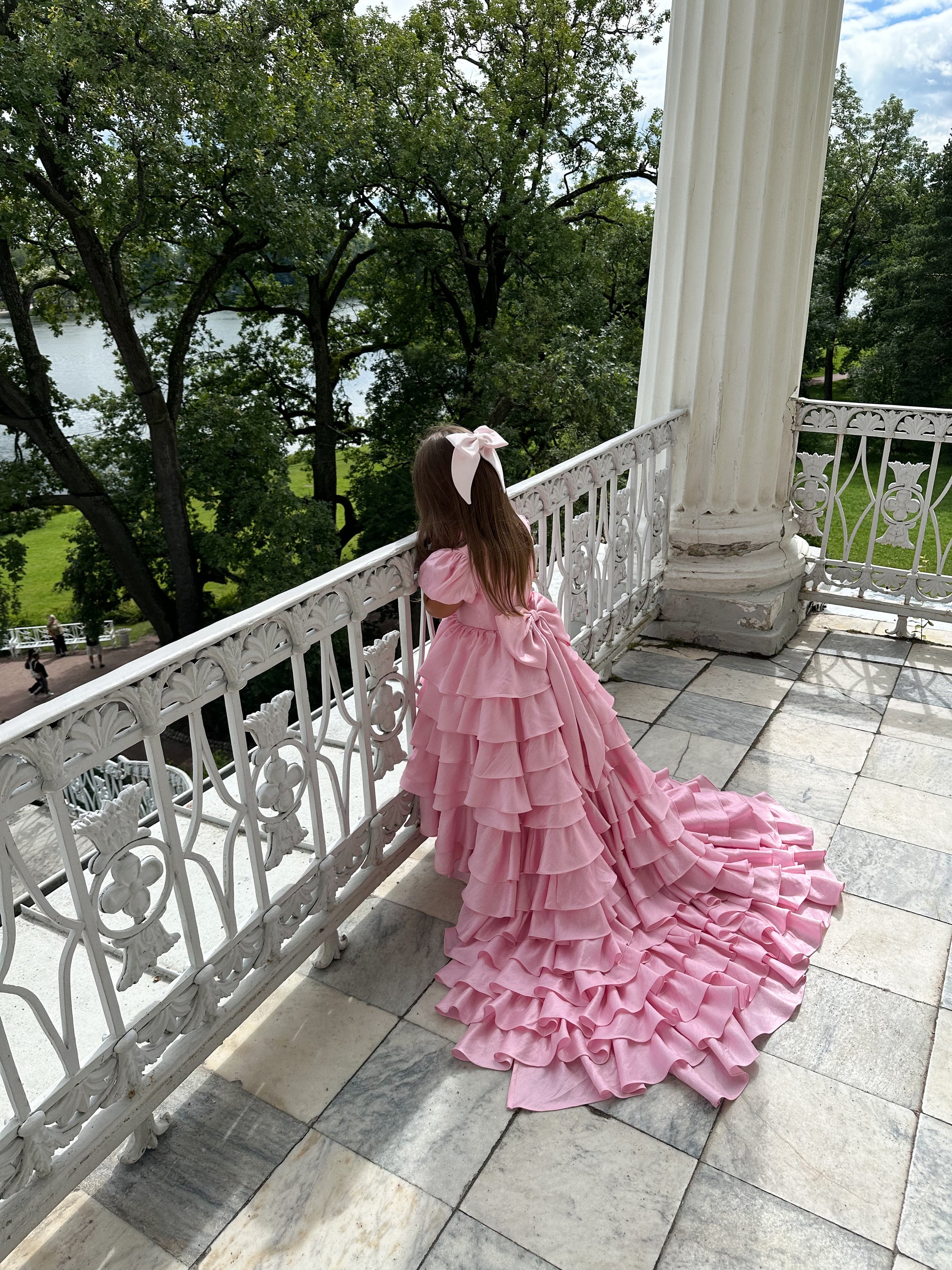 Isabella Special Occasion Dress - Full length with removable train (Hot Pink) 💕