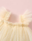 Swiss Dot Tutu Dress - Yellow
