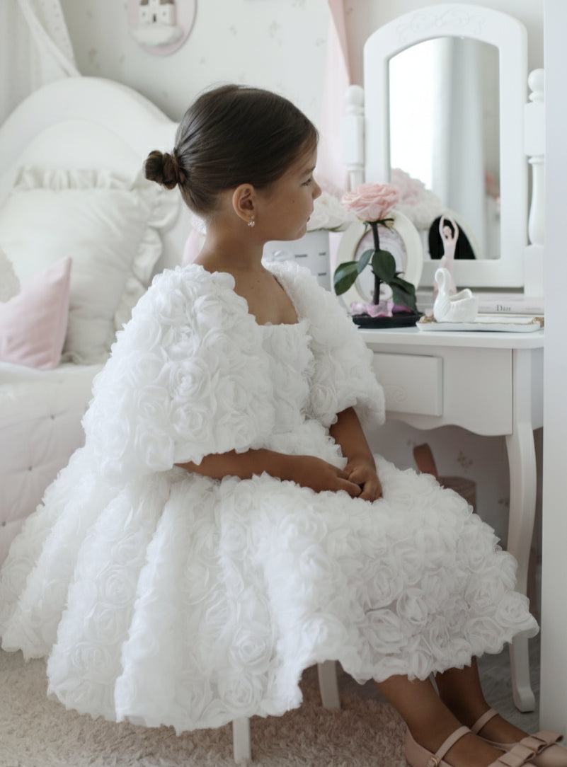 Rose Dress - White (Made to order)