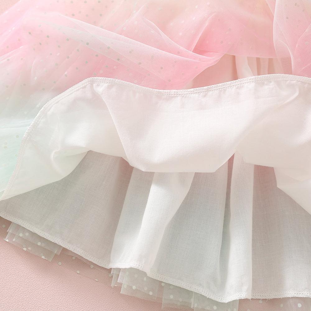 Swiss Dot Tutu Dress - Rainbow