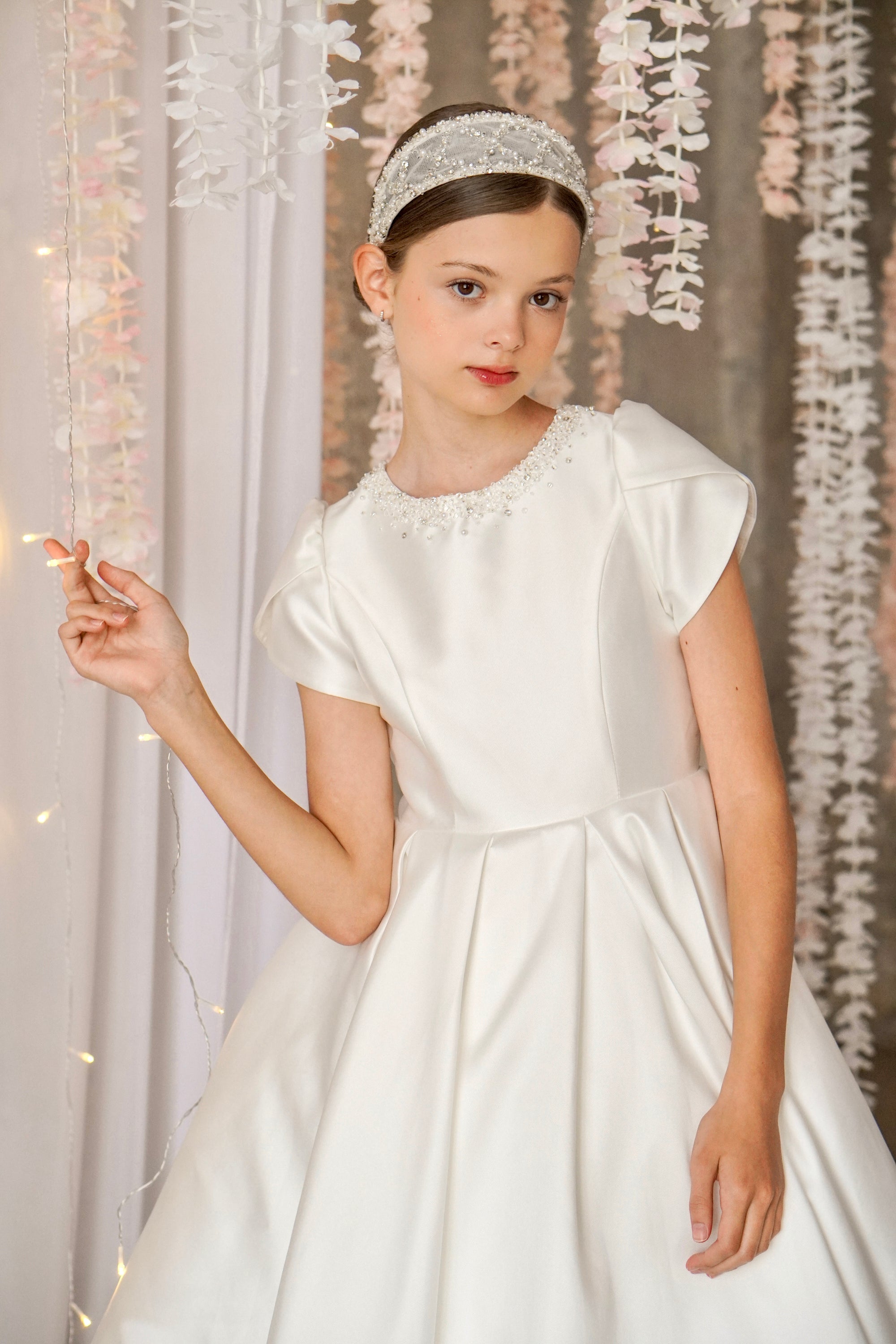 Adeline Mikado Satin Dress - Made to order