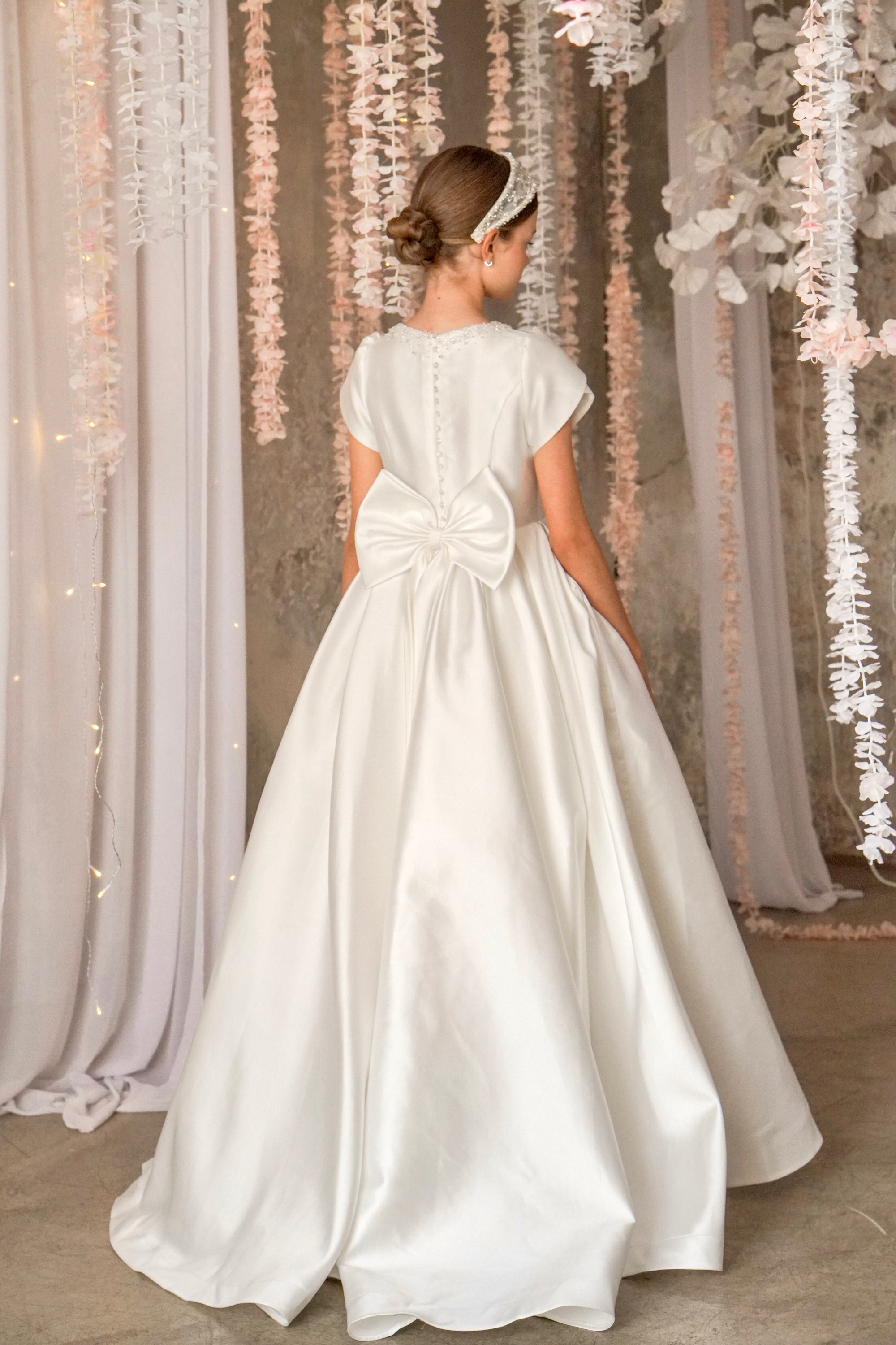 Adeline Mikado Satin Dress - Made to order
