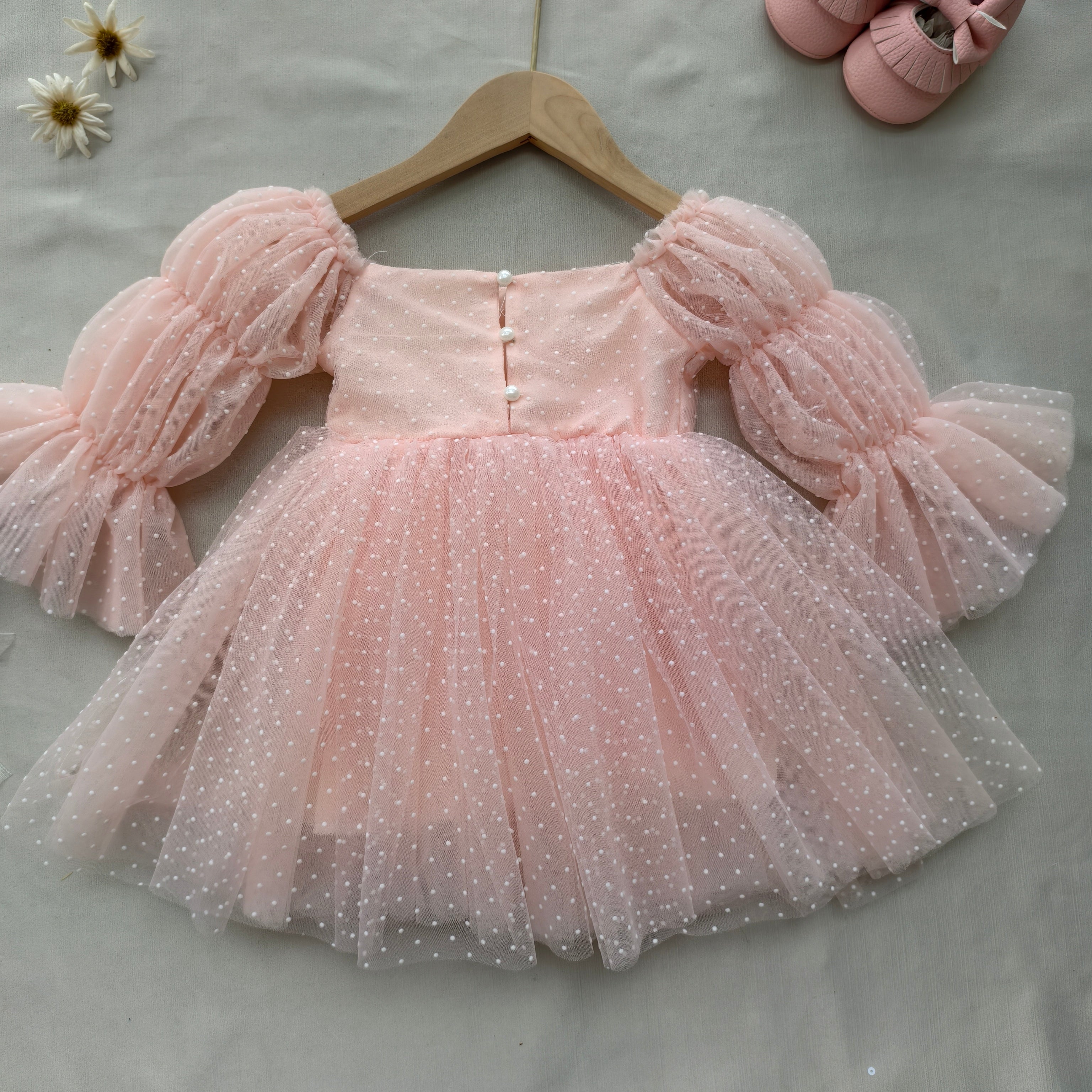 Pink Princess Swiss Dot Dress