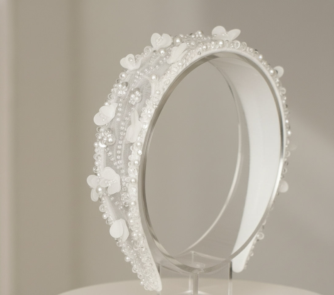 Ivory Embroidery Handmade Hairband