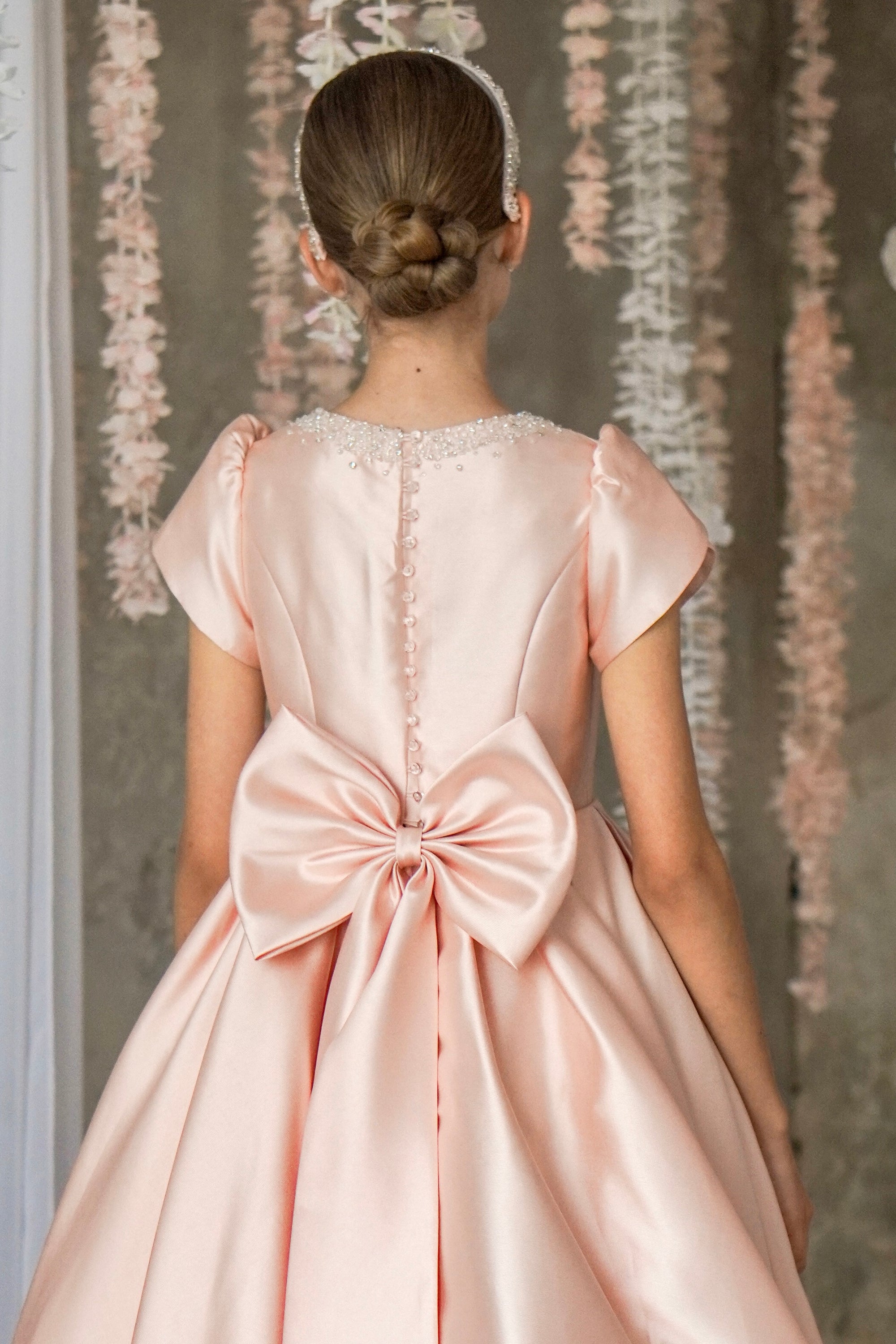 Adeline Mikado Satin Dress - Made to order