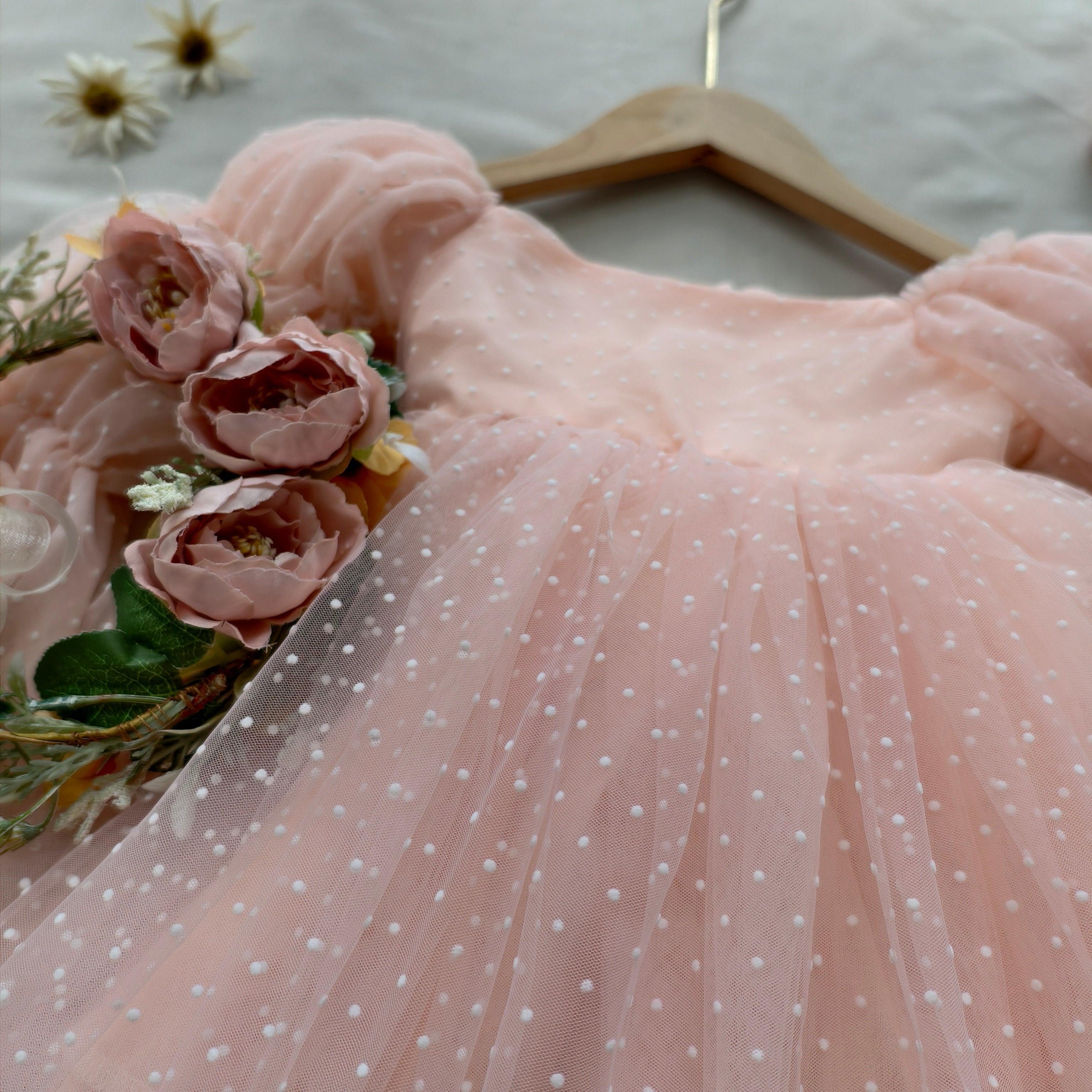 Pink Princess Swiss Dot Dress