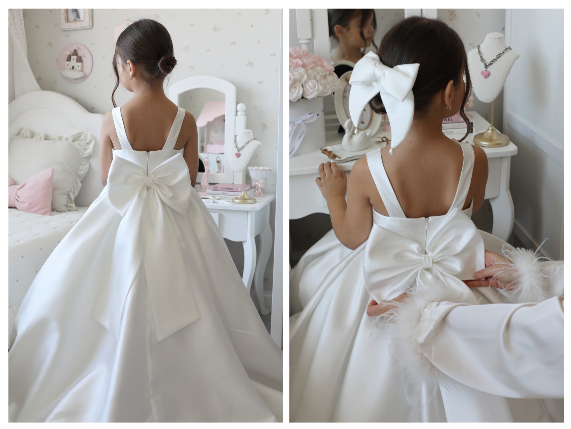 Sophia Mikado Flower Girl Dress MIK &amp; ME Exclusive (Made to order) MK003