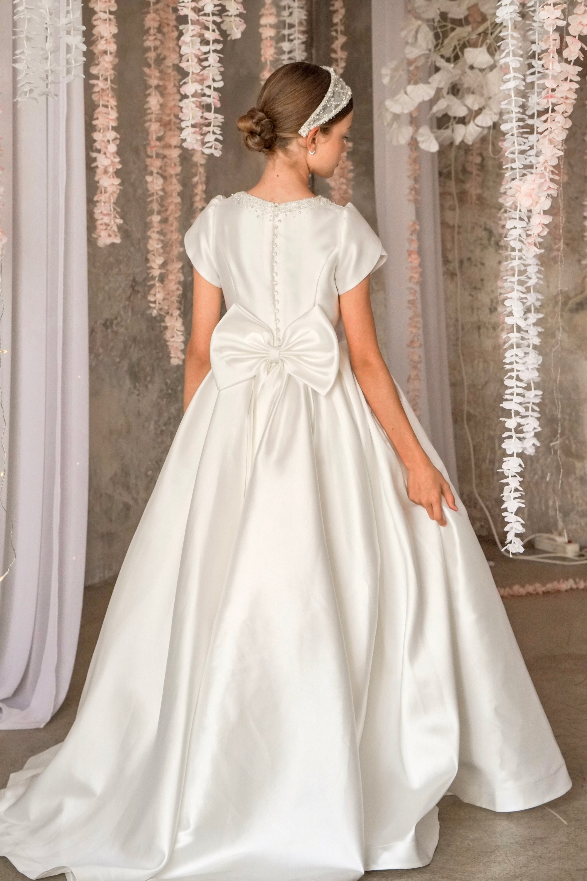 Adeline Mikado Satin Dress - Made to order