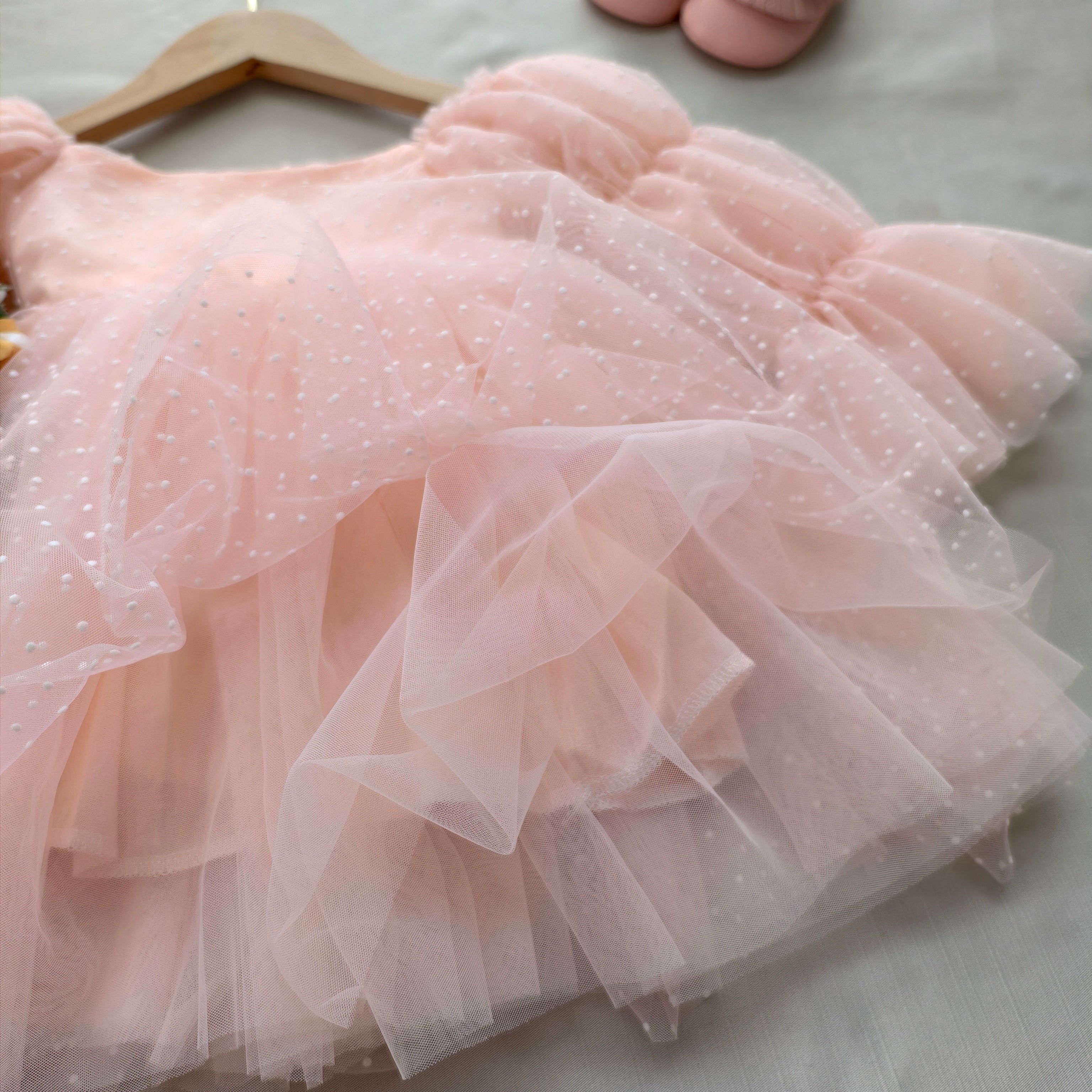 Pink Princess Swiss Dot Dress