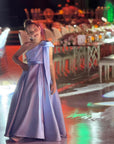 Jasmine Blue Satin Girls Special Occasion Dress (Made to order) MK004