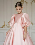 Beatrice Floor Length Special Occasion Satin Girls Dress (Made to order)