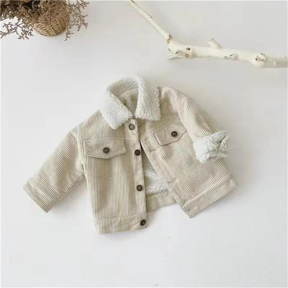 Cordjacke - Beige / Braun