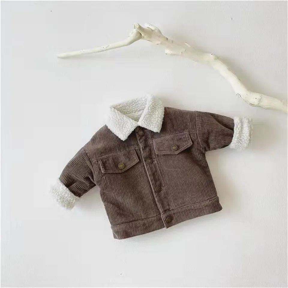 Cordjacke - Beige / Braun