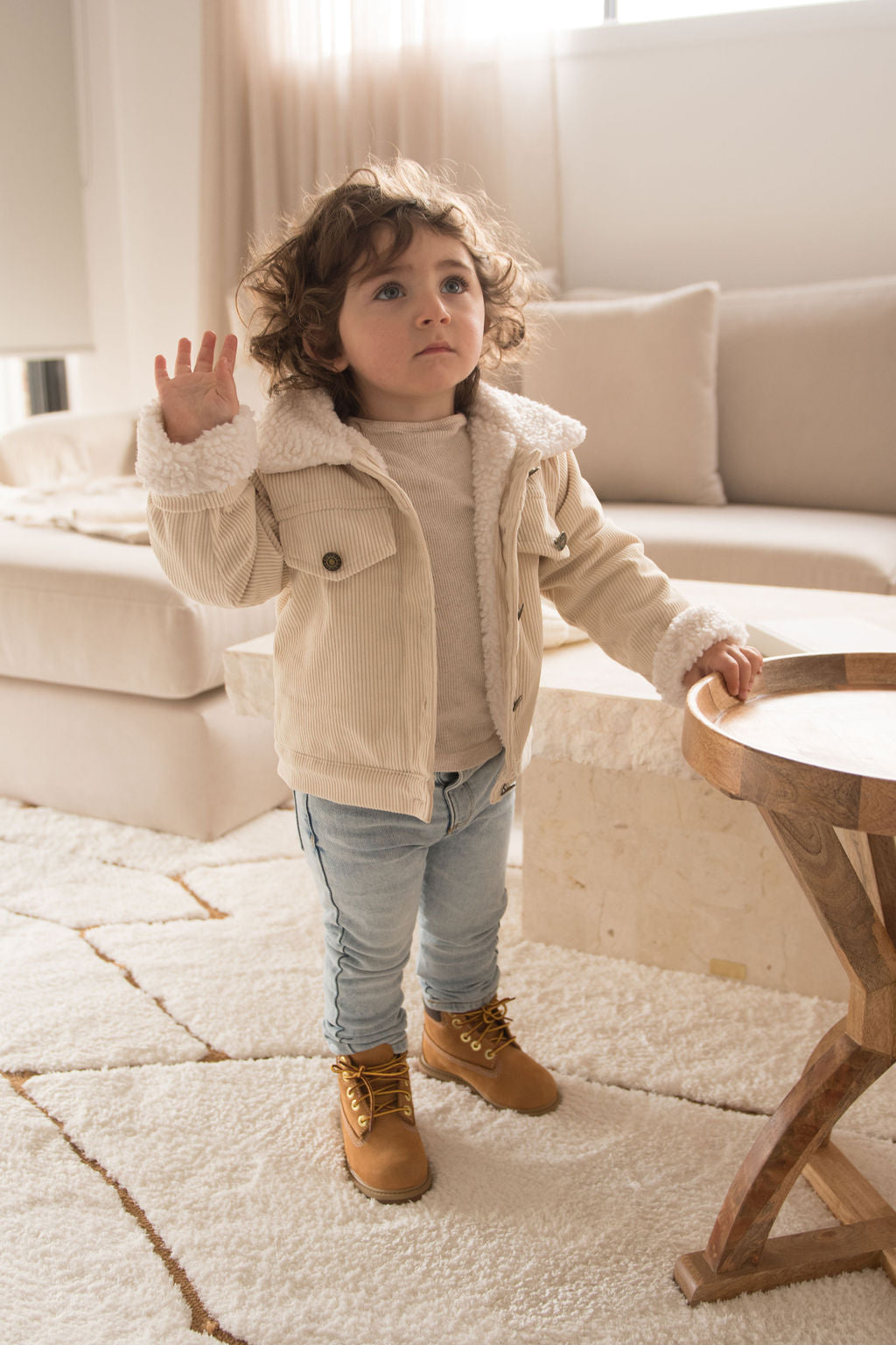 Cordjacke - Beige / Braun