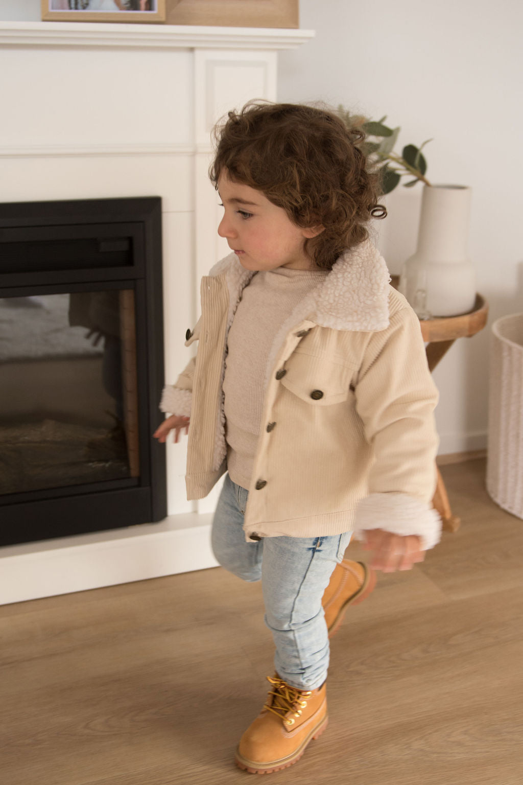 Cordjacke - Beige / Braun