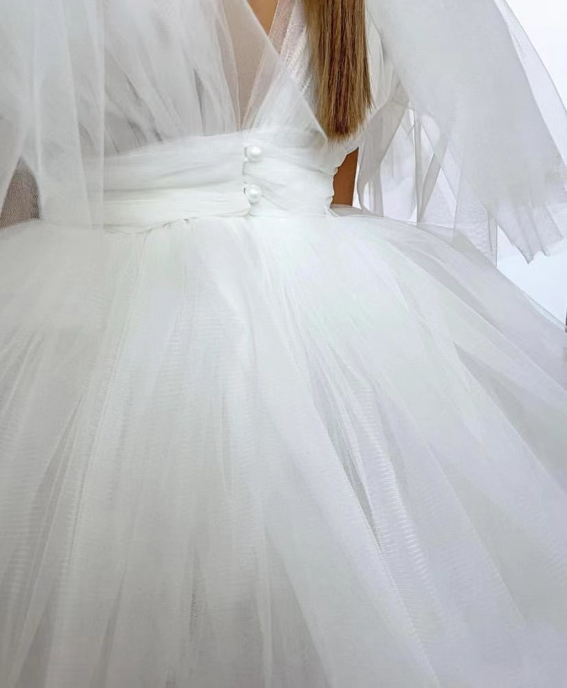Aura White Party Dress