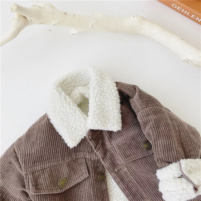 Cordjacke - Beige / Braun