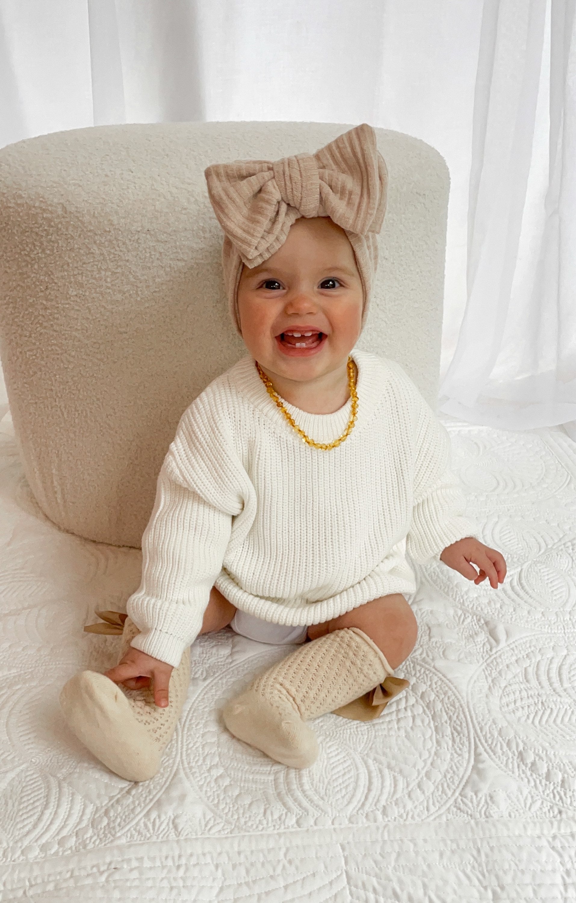 Klassischer Grobstrick - Weiß