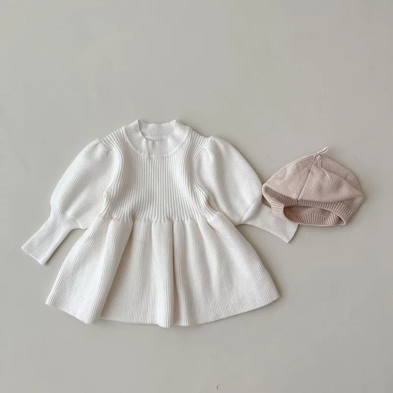 Alena Knit Dress - White