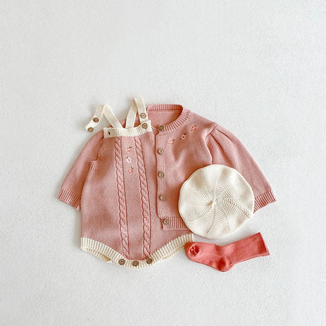 Farah Knit Cardigan & Suspenders