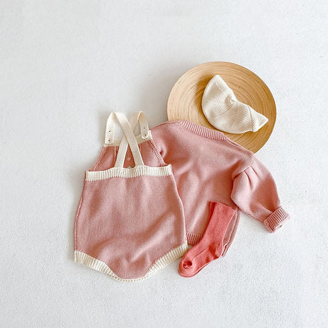 Farah Knit Cardigan & Suspenders