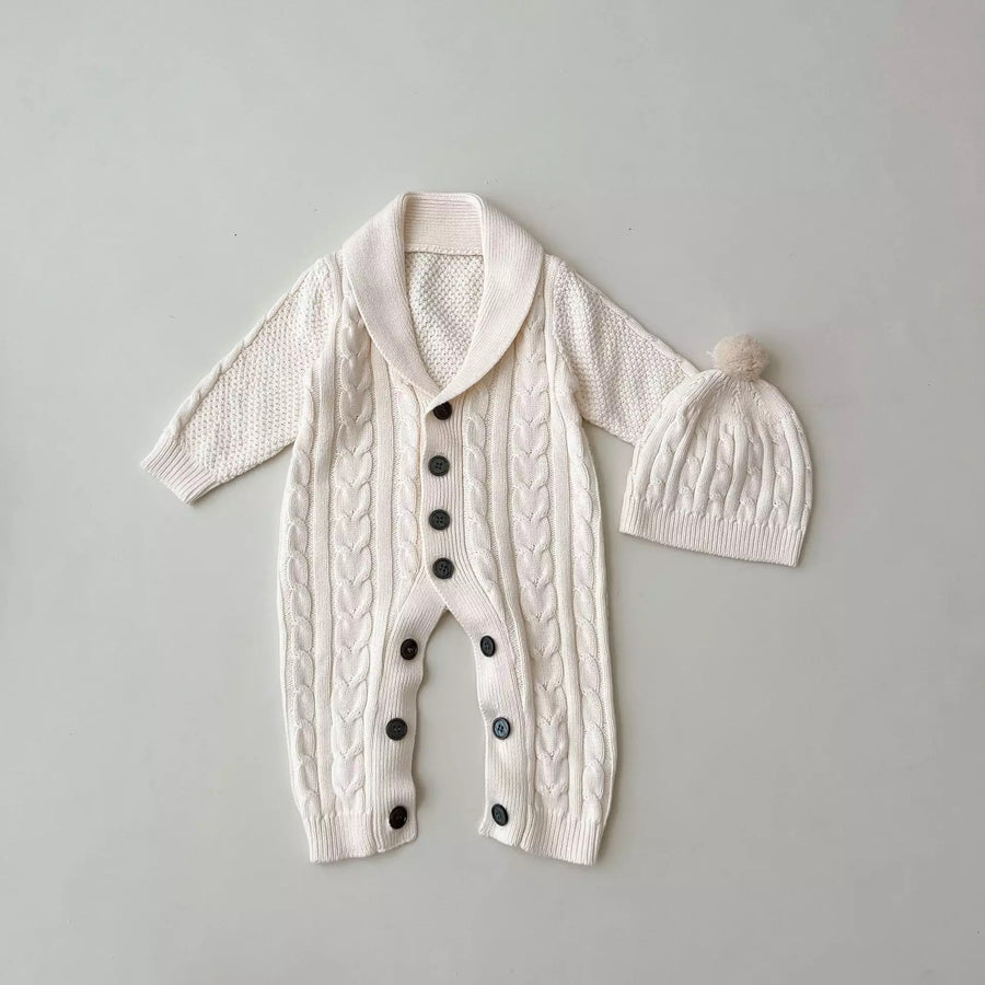 Jason Knit Onesie and Beanie Set