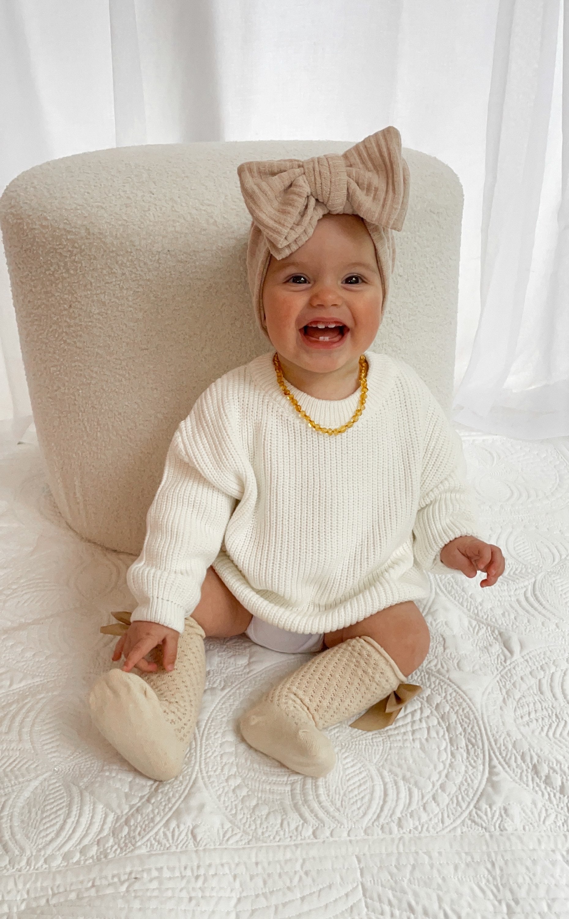 Klassischer Grobstrick - Weiß