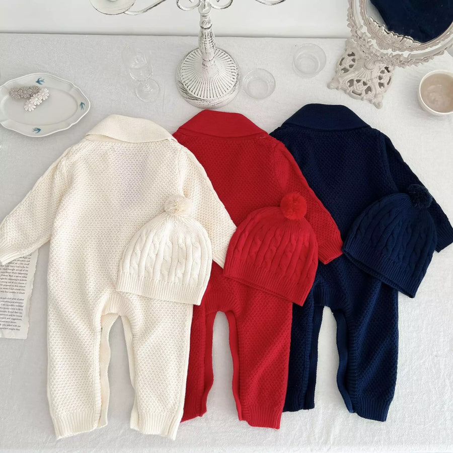 Jason Knit Onesie and Beanie Set