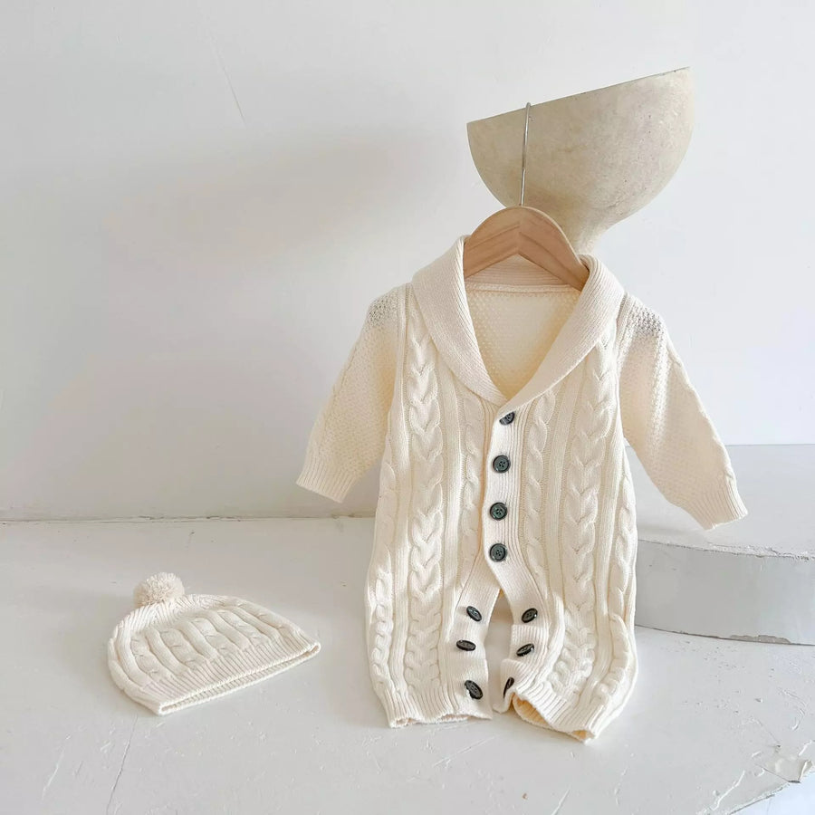 Jason Knit Onesie and Beanie Set