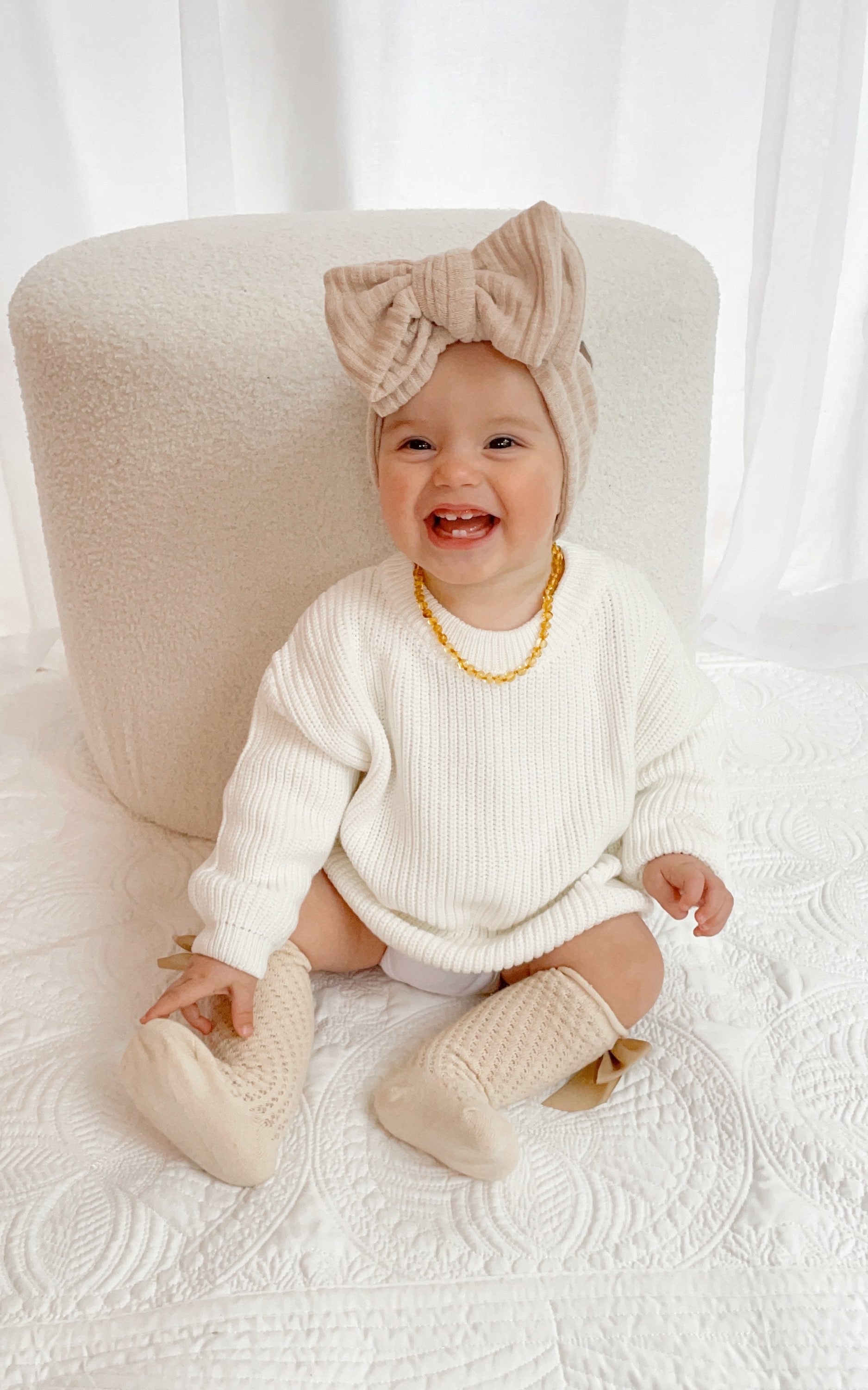 Klassischer Grobstrick - Weiß